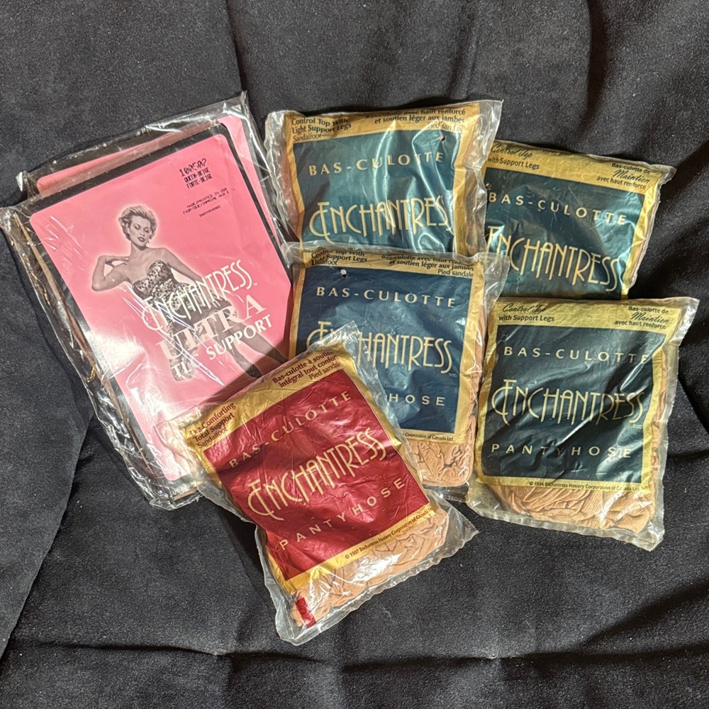 7 prs Vintage Enchantress Pantyhose Collection